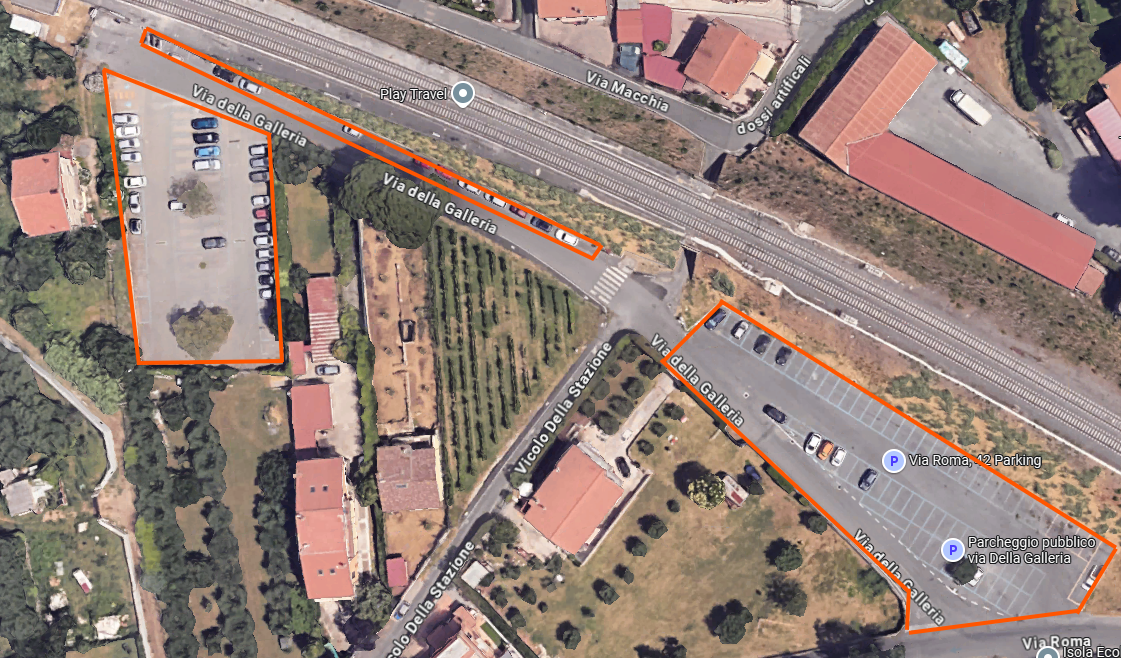 Mappa dei parcheggi Cronoscalata