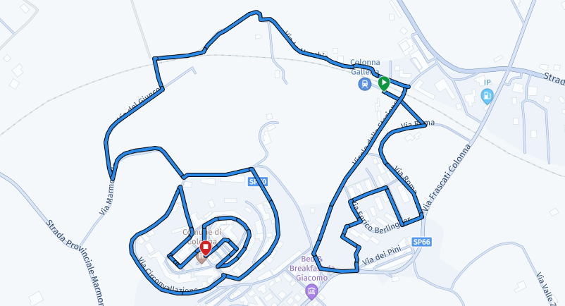 Mappa del percorso Cronoscalata